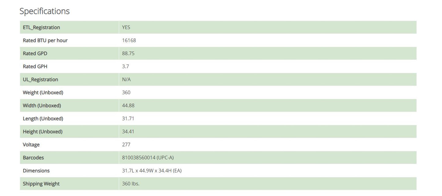 Anden Industrial Dehumidifier, 710 Pints/Day, 277V