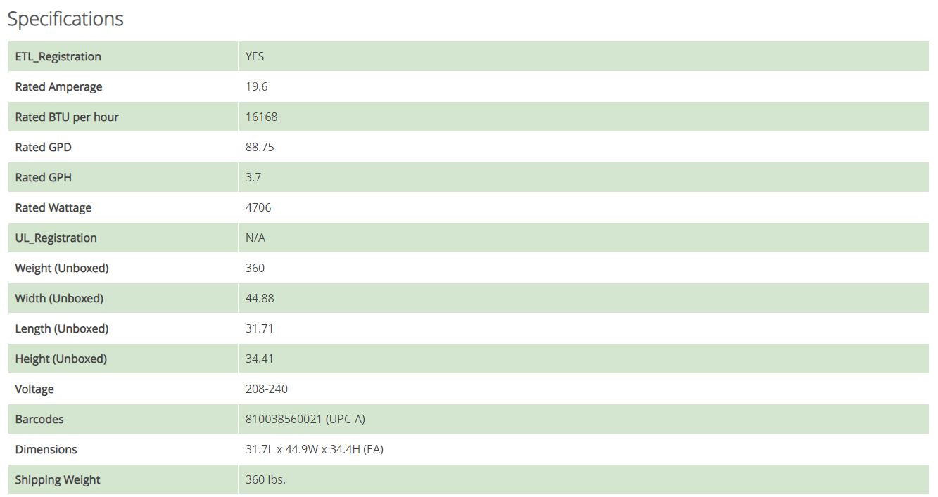 Anden Industrial Dehumidifier, 710 Pints/Day, 208-240v