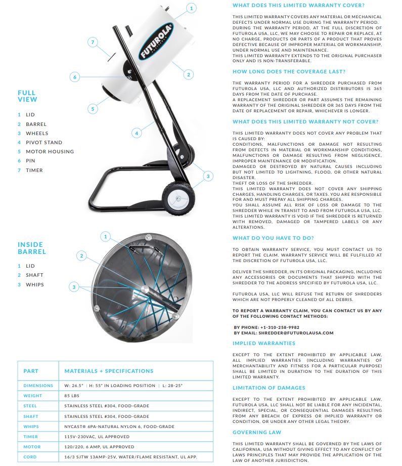Futurola OG Shredder - 3 lbs / 2 seconds