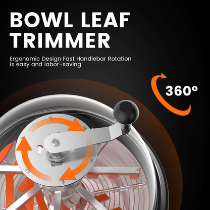 Spider Farmer® 16″ Bud Leaf Bowl Trimmer, Twist Spin Cut with Clear Visibility Dome