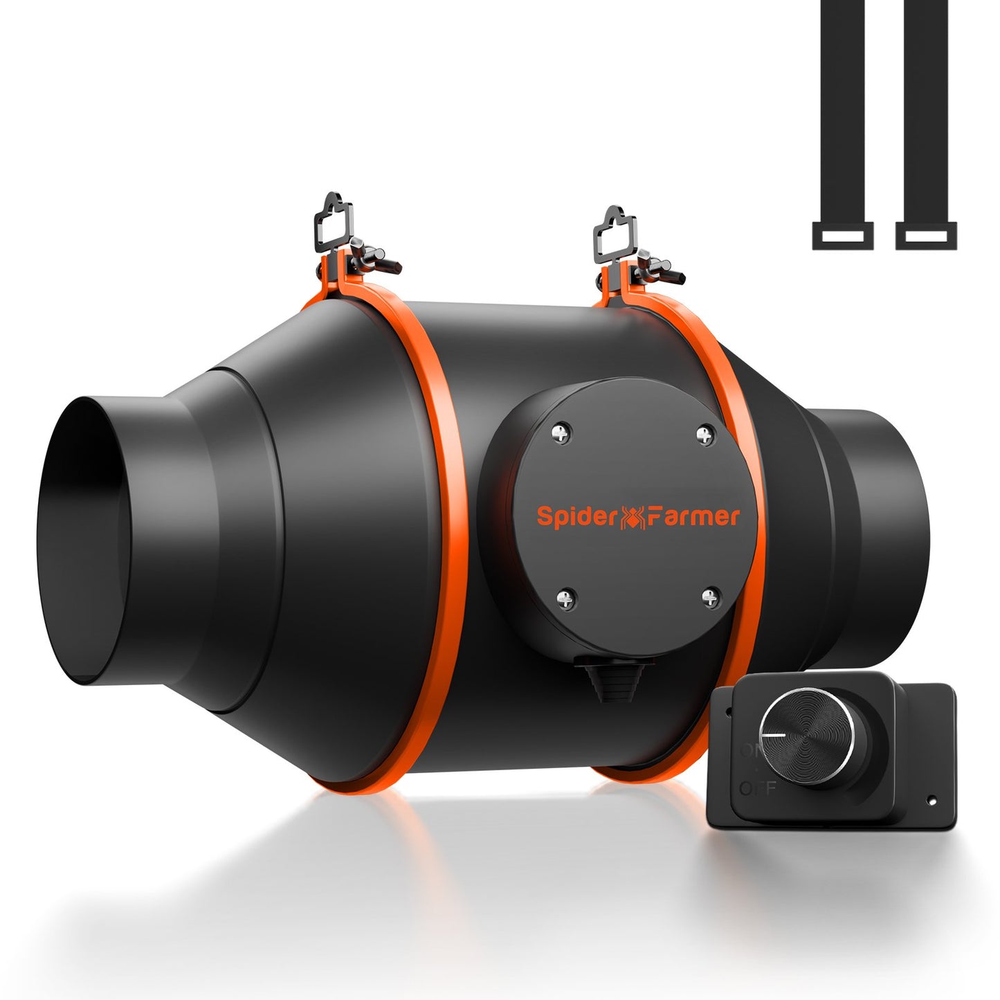 Spider Farmer® 4″ Inch Inline Fan 205 CFM with Speed Controller RJ12 Port, Grow Tent Ventilation, GGS Controller Compatible