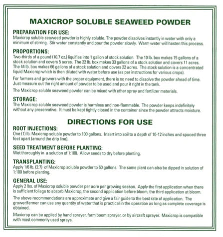 Maxicrop Soluble Seaweed Powder 44 lb (0-0-17)