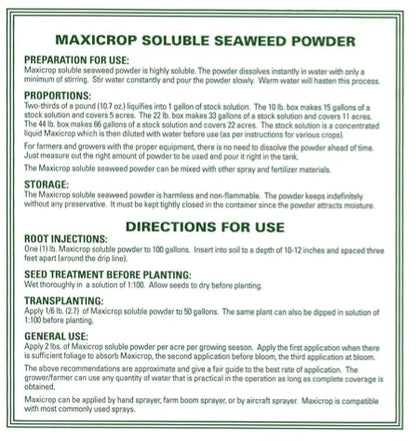Maxicrop Soluble Seaweed Powder 44 lb (0-0-17)