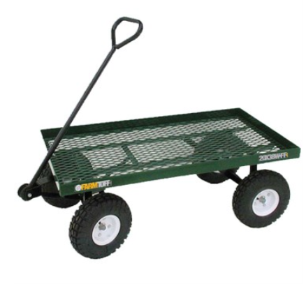 Millside Industries® Metal Deck Wagon - 20in x 38in Deck / 4in x 10in ...