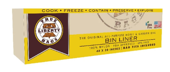 True Liberty Bags All Purpose Bin Liners 48 Inch x 30 Inch, Pack of 10