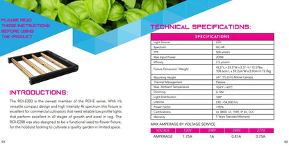 Grower's Choice ROI-E200 Horticulture LED Grow Light System