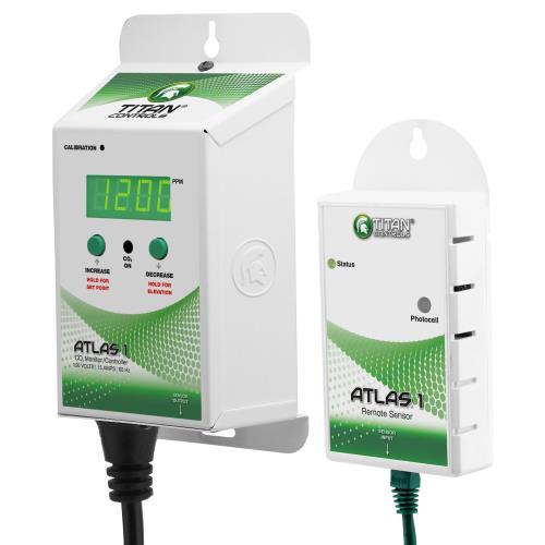 Titan Controls Atlas 1 CO2 Monitor / Controller w/ Remote Sensor