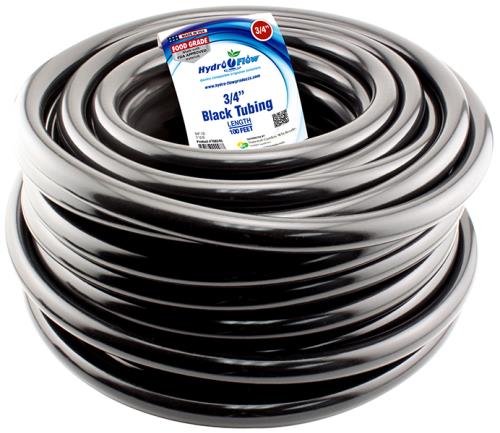 Hydro Flow Vinyl Tubing Black 3/4 in ID - 1 in OD 100 ft Roll