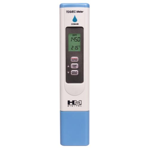 HM Digital Water Resistant Ec/TDS Meter w/ Temperature in C/F Hydrotester (Model COM-80)