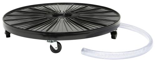 Plant Dolly Black 24 in Round w/ Hydro Fitting