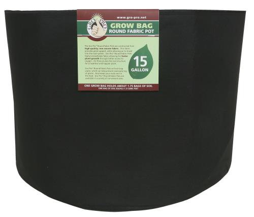 Gro Pro Premium Round Fabric Pot 15 Gallon