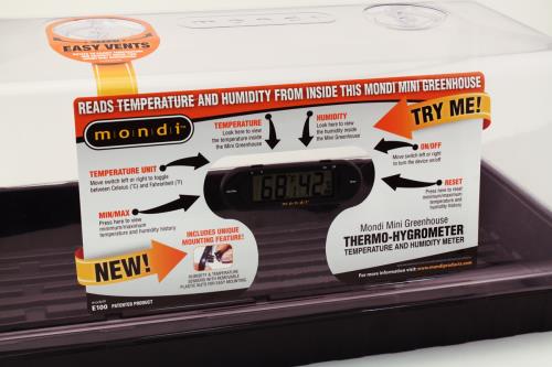 Mondi Mini Greenhouse Thermo-Hygrometer (25/Cs)