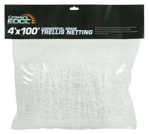 Grower's Edge Commercial Grade Trellis Netting 4 ft x 100 ft