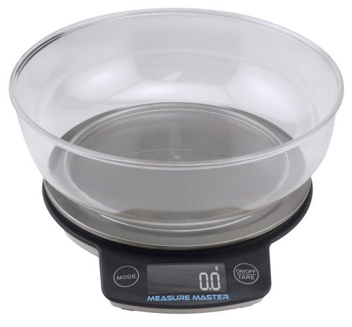 Measure Master Digital Scale w/ 1.88 L Bowl (3kg) - 3000g Capacity x 0.1g Accuracy