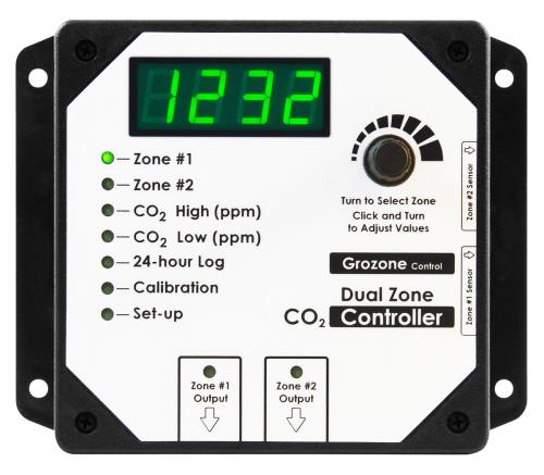 Grozone Control CO2D 0-5000 PPM Dual Zone CO2 Controller