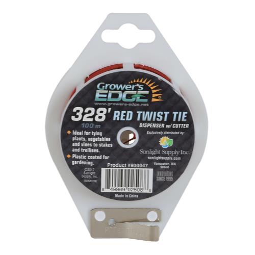 Grower's Edge Red Twist Tie Dispenser w/ Cutter 328 ft