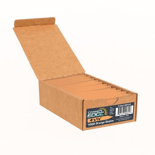 Grower's Edge Plant Stake Labels Orange - 1000/Box