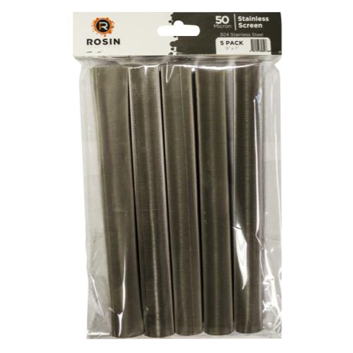 Rosin Industries 50 Micron Stainless Steel Tubes (1=5/Pack) (12/Cs)